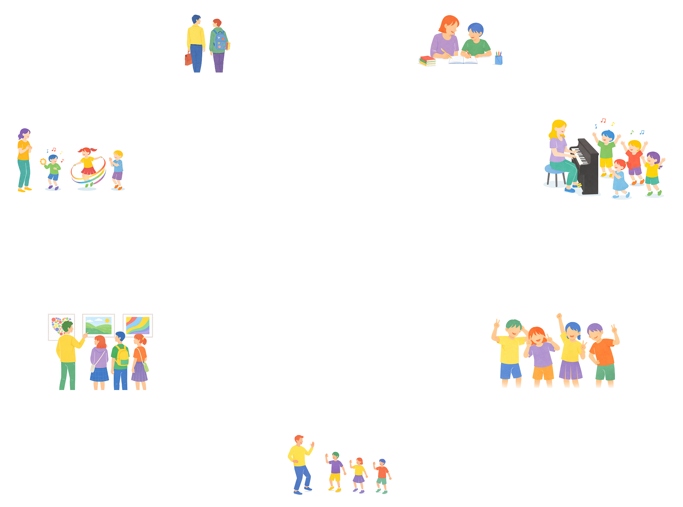 子どもたちと職員の触れ合い